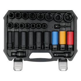   YATO Gépi dugókulcs készlet 27 részes 1/2" 10 - 32 mm