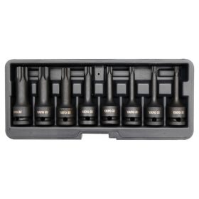   YATO Gépi hosszú bit dugókulcs készlet 8 részes Torx 1/2" T30-T80 CrMo
