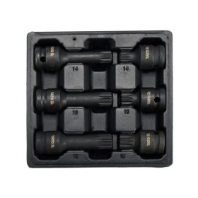   YATO Gépi bit dugókulcs készlet 6 részes Spline 1/2" M14-M18 CrMo
