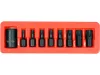 YATO Gépi torx bit készlet 9 részes 1/2" T30-T70 dugókulcs adapterrel