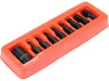 YATO Gépi torx bit készlet 9 részes 1/2" T30-T70 dugókulcs adapterrel