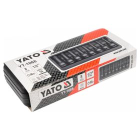   YATO Gépi hosszú bit dugókulcs készlet 8 részes Ribe 1/2" RM5-RM13 CrMo
