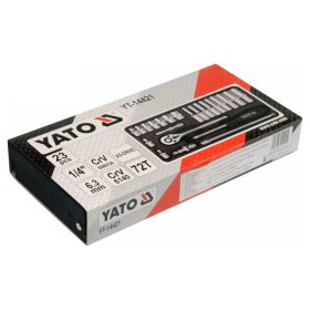 YATO Dugókulcs készlet 23 részes 1/4" 4-13 mm CrV