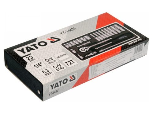 YATO Dugókulcs készlet 23 részes 1/4" 4-13 mm CrV