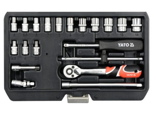 YATO Dugókulcs készlet 20 részes 1/4" 3,5-14 mm CrV