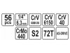 YATO Dugókulcs készlet 56 részes 1/4" 4-13 mm CrV