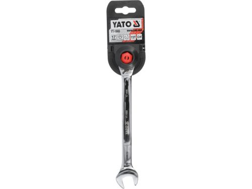 YATO Racsnis irányváltós csillag-villáskulcs 17 mm / 225 mm 72T CrV
