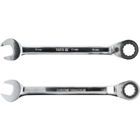   YATO Racsnis irányváltós csillag-villáskulcs 18 mm / 235 mm 72T CrV