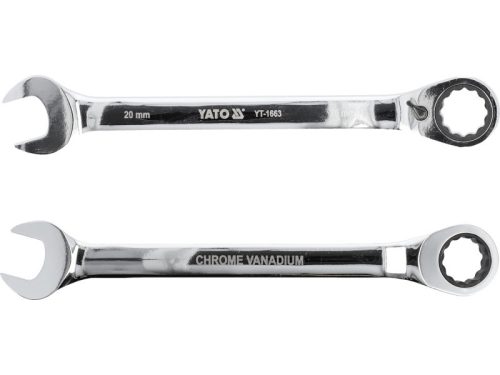 YATO Racsnis irányváltós csillag-villáskulcs 20 mm / 245 mm 72T CrV