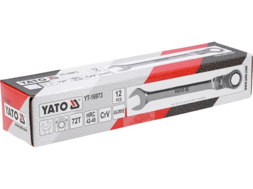 YATO Racsnis csuklós csillág-villáskulcs készlet 12 részes