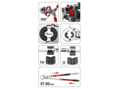 YATO Krimpelő készlet 9 részes Pex-AL-Pex csövekhez