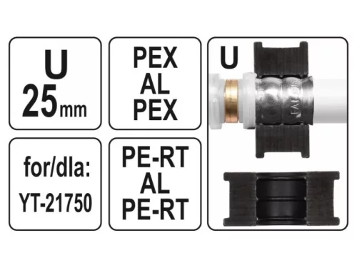 YATO Krimpelő betét YT-21750 krimpelőhöz U-típus 25 mm