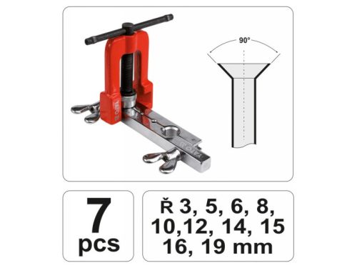 YATO Peremező készlet 7 részes fék és hidraulikacsőhöz (3-19 mm)