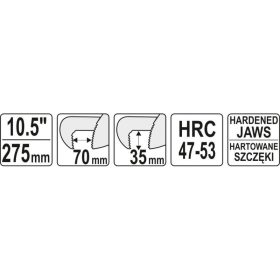 YATO Állítható csőfogó 275 mm/70 mm