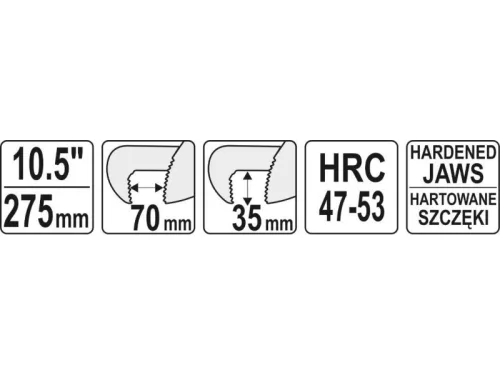 YATO Állítható csőfogó 275 mm/70 mm