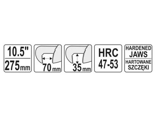 YATO Állítható csőfogó 275 mm/70 mm