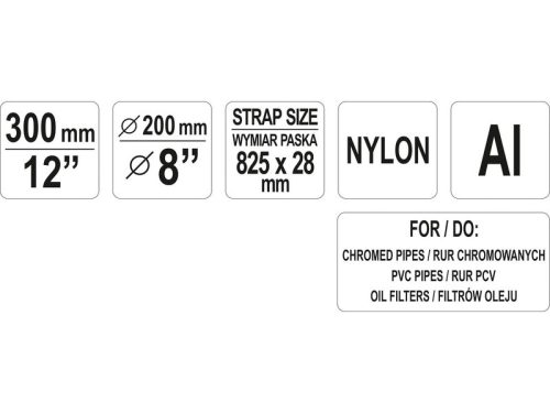 YATO Szíjas csőfogó 300 mm