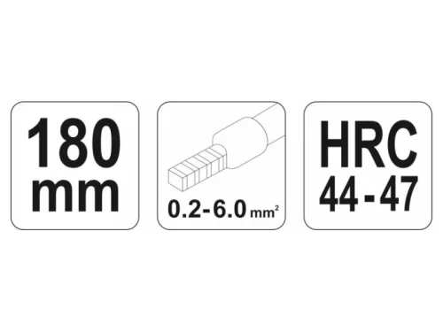 YATO Krimpelő fogó 180 mm/0,2-0,6 mm