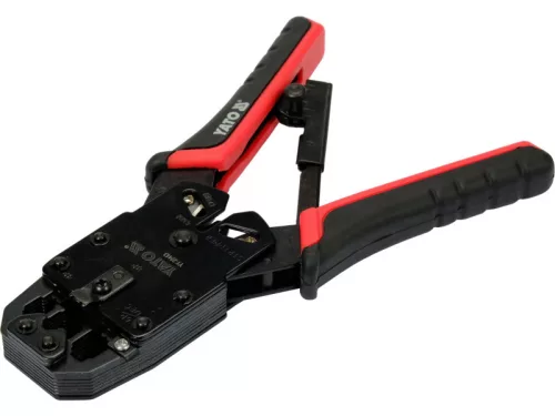 YATO Krimpelő fogó 205 mm UTP hálózati/RJ45 és telefon/RJ10, RJ11, RJ12 csatlakozókhoz