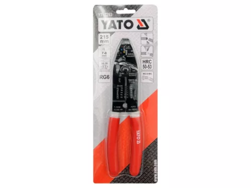 YATO Blankoló fogó 215 mm/0,75-2,6 mm2