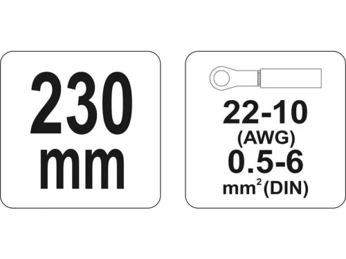 YATO Racsnis krimpelő fogó 230 mm/0,5-6,0 mm2