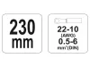 YATO Racsnis krimpelő fogó 230 mm/0,5-6,0 mm2
