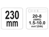 YATO Krimpelő fogó 230 mm/1,5-10 mm2