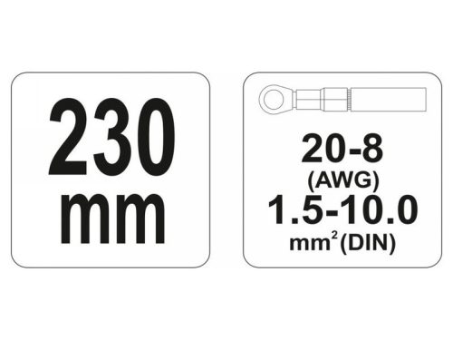 YATO Krimpelő fogó 230 mm/1,5-10 mm2