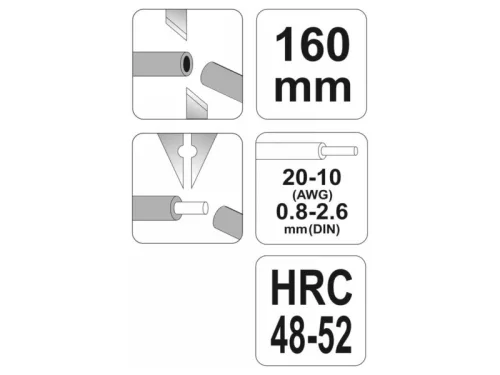 YATO Blankoló fogó 160 mm/0,8-2,6 mm