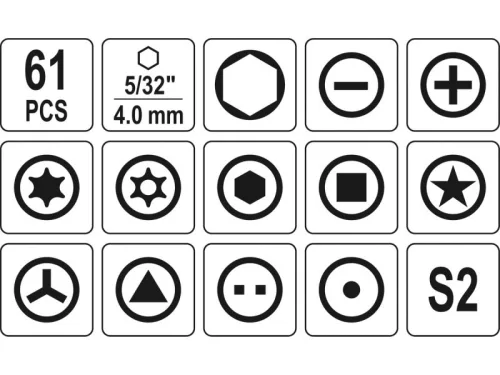 YATO Mobiltelefon szerelő szerszámkészlet 61 részes