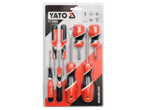 YATO Csavarhúzó készlet 8 részes mágneses S2