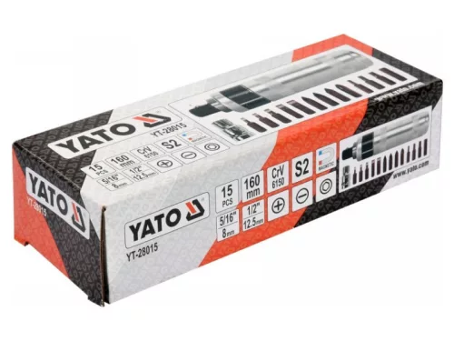 YATO Kézi ütvecsavarozó készlet 15 részes mágneses