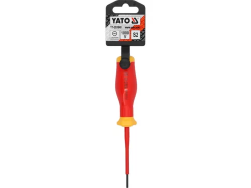 YATO Csavarhúzó lapos 2,5 x 75 mm 1000 V-ig szigetelt vékony kialakítás