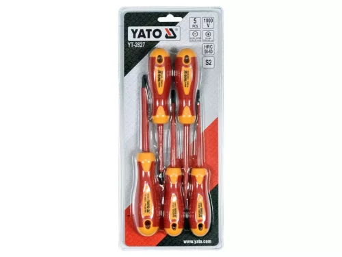 YATO Csavarhúzó készlet 5 részes 1000 V-ig szigetelt