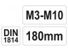 YATO Menetfúró fordítóvas M3-M10 180 mm