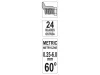 YATO Menetfésű 24 lapos metrikus 0,25-6,0 mm 60°