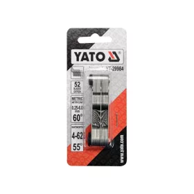   YATO Menetfésű 52 lapos metrikus 0,25-6,0 mm 60° és Whitworth 4-62 mm 55°