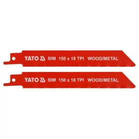 YATO Szablyafűrészlap 150 mm/18TPI bimetál (2 db)
