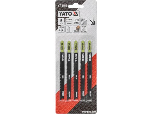 YATO Dekopírfűrészlap T13-8TPI 115/90 mm HCS (5 db)