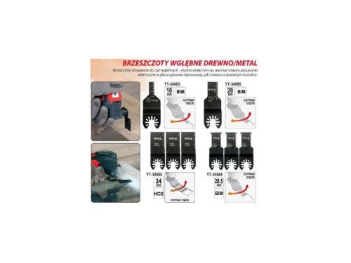 YATO Fűrészlap multifunkciós géphez 34 mm HCS (3 db)