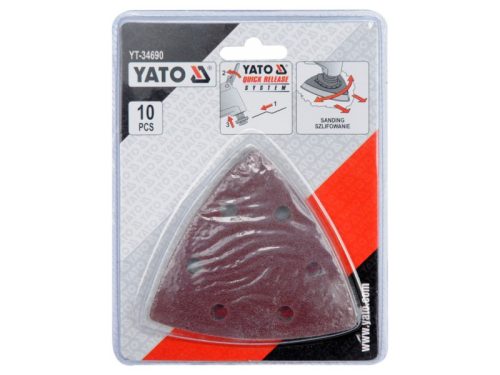 YATO Tépőzáras csiszolópapír multifunkciós géphez 90 mm (10 db)