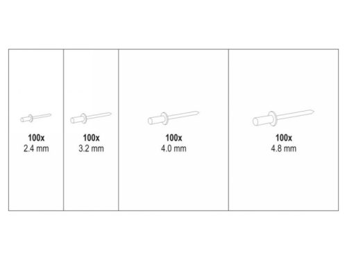 YATO Alumínium popszegecs készlet 400 db