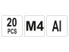 YATO Alumínium szegecsanya M4 (20 db)