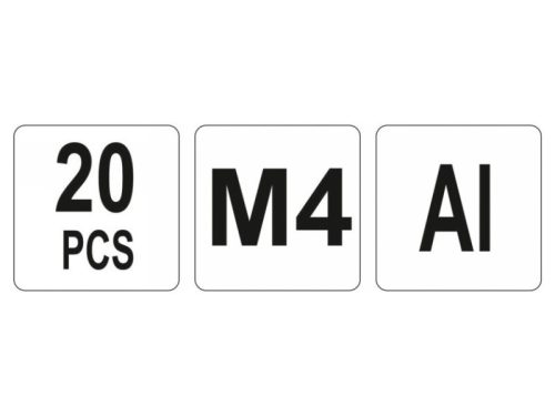 YATO Alumínium szegecsanya M4 (20 db)