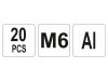 YATO Alumínium szegecsanya M6 (20 db)