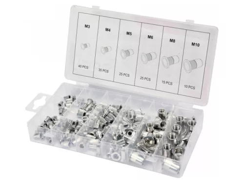 YATO Alumínium szegecsanya készlet 150 részes M3-M10