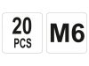 YATO Acél szegecsanya M6 (20 db)