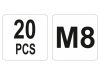 YATO Acél szegecsanya M8 (20 db)