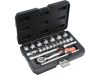 YATO Dugókulcs készlet 22 részes 3/8" 6-22 mm CrV