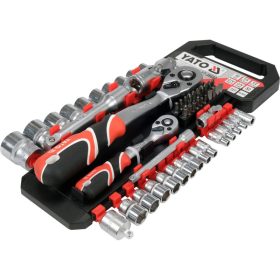 YATO Dugókulcs készlet 51 részes 1/2", 1/4" CrV